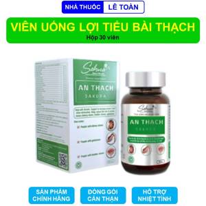 Viên uống lợi tiểu bổ thận bài thạch An Thạch Sakura hỗ trợ điều trị sỏi thận - Hộp 30 viên