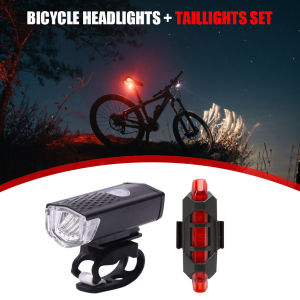 2pcs Waterproof XPE LED Bike Front Headlight Rear Taillight Bicycle Lights