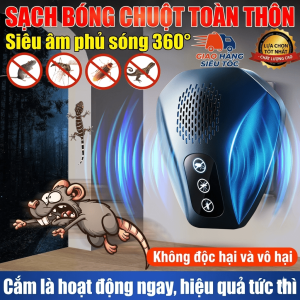 Máy Xua Đuổi Chuột Sóng Siêu Âm | 3 Chế Độ Thông Minh - Cắm Điện Tiện Lợi Cho Gia Đình Văn Phòng Kho Hàng