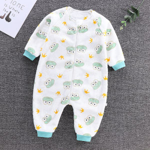 Baby Sleeping Bag Childrens Autumn and Winter Thickened Flannel Pajamas New Coral Fleece Baby Footed to Prevent from Being Kicked off