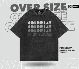 Kaos BAND COLDPLAY Stone Wash Overzise / Tshirt Music OF THE SHPERES Rock N Roll Distro Murah / KAOS Washing Oversized Vintage TIE DYE