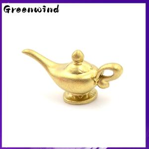 【Greenwind】 กาน้ำชาสีทองขนาดเล็กสำหรับเป็นของขวัญสำหรับเด็กโมเดลบ้านตุ๊กตาขนาดเล็ก