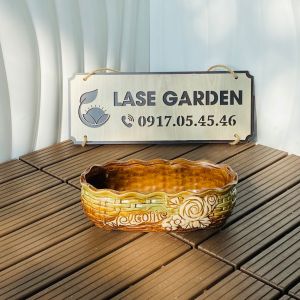 Chậu Trồng Sen Đá Miệng Size 18 - 23cm Họa Tiết Giả Cổ Thích Hợp Trang Trí Tiểu Cảnh Sen Đá