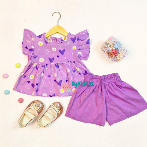 ByKiddos - Setelan Rayon Anak Perempuan / Set Baju Lokal Anak Perempuan Motif Lucu