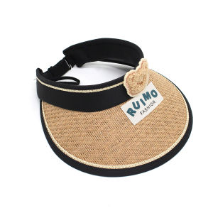 Topi Kelapa Anak UV Protection dengan Hiasan Teddy - C-17 Korean Style