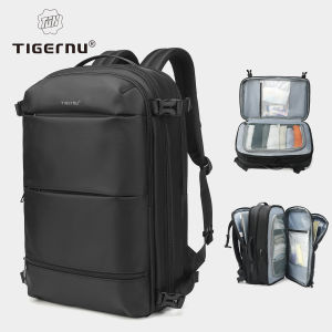 Tigernu 9831 Fashion Large Capacity USB Port Expandable Bag Waterproof Travel Backpack Fit 17inch laptop