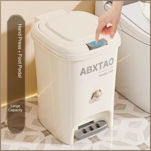 Trash Can Large Capacity Garbage Container Thickening Garbage Disposal Fashion Pattern Practicality