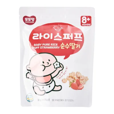 DDODDOMAM Baby Pure Rice Puffs Strawberry