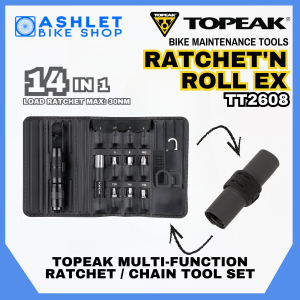 TOPEAK TOOLS RATCHETn ROLL EX TT2608 14 Multi-function Ratchet / Chain Tool Set - ASHLET BIKE SHOP