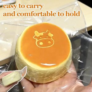 ZSDN MALL Super Soft Cat Paw Squishy Toy Simulated Food Slow Rebound Silicone Squishy Novelty Sticky Sensory Cheesecake Kids Adults