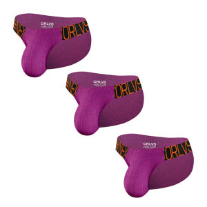 CMENIN ORLVS 3Pcs Cotton LOGO Breathable Underwear Men Jockstrap High Quality Briefs Mens Underpants Pouch OR6242