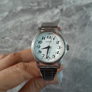 Đồng hồ nữ SCRIPT J AXIS MÁY VÀNG DÂY CHUN đeo tay second hand si nhật- đã qua sử dụng