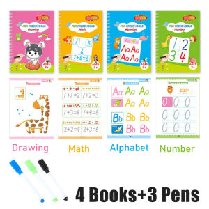 Buku Edukasi Anak Belajar Menulis Huruf Dan Angka Buku Latihan Matematika Penjumlahan Dan Pengurangan Buku Belajar Mewarnai Gambar