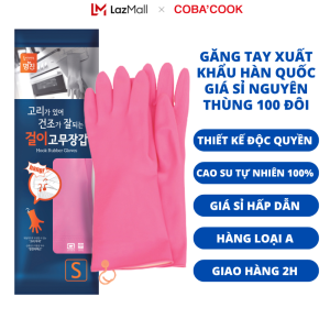 Giá Sỉ Nguyên Thùng Găng Tay Rửa Bát Găng Tay Cao Su Hàng Xuất Khẩu Có Móc S 31cm