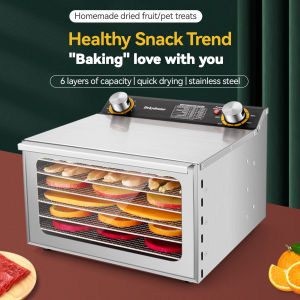 🔥🔥CHRIS 6 Layers Home Stainless Steel Fruit Dryer Vegetables Fruits Meat Drying Machine 400W Food Dehydrator 烘干机 脱水机