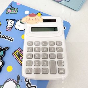 Kawaii Anime Sanrio Hello Kitty My Melody Calculator Kuromi Cinnamoroll Girl Student Desktop Portable Calculator Stationery Office Supplies