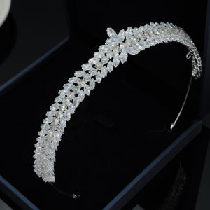 Công chúa Đám cưới Vương miện Vương miện Băng đô cô dâu CZ Zirconia Cô dâu Vương miện Mũ đội đầu Bữa tiệc sinh nhật Dạ hội Tóc trang sức Mũ đội đầu2026