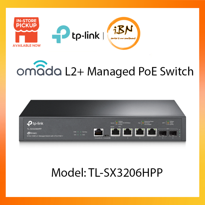 TP-Link TL-SX3206HPP JetStream 6-Port 10GE L2+ Managed Switch with 4 ...