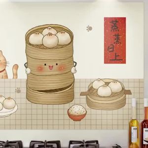 【Ship in 24H】Kitchen oil proof sticker  厨房防油贴纸阻燃耐高温油烟机灶台防水自粘墙贴橱柜遮丑墙纸贴画 现货 热卖Ready