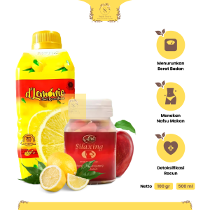Paket Adel 30 Hari 1 Botol Dlemon dan Silaxing Menurunkan Berat Badan Detoks Tubuh Diet Aman Efektif