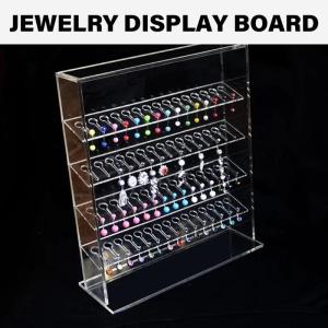 Elegant Transparent Accessory Display Panel for Earrings and Necklaces Acrylic Multilayer Showcase Board