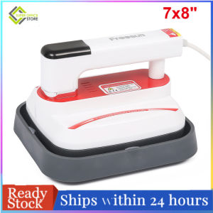 【Panas/COD】KKmoon Protable Heat Press Machine T-Shirt Printing Easy Heating Transfer Press Iron Machines for Baby Clothes Bags Hats Pads Blanket Phone Case Mouse Pad HTV Vinly Projects DIY Home Business 7x8