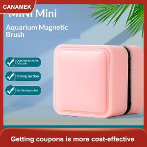 【CANAMEK 】 Mini Square Magnetic Brush Aquarium Glass Cleaner Scratch-Resistant Glass Cleaner Magnetic Brush For Small Aquarium Fish Tank