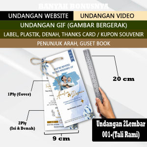 50 pcs COD UNDANGAN  2Ply001 UNDANGAN PERNIKAHAN / NIKAH KERTAS UNDANGAN KARTU UCAPAN JIMPITAN UNDANGAN WALIMAH / SYUKURAN / PESTA WEDDING CARD INVITTATION