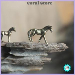【Coral】💖【HOT SALE】🎈🎈 Antique Brass Rắn Dài Đuôi Ngựa Bức Tượng Nhỏ Thu Nhỏ Phong Thủy Đồ Trang Trí Đồng Cung Hoàng Đạo Động Vật Mini Máy Tính Để Bàn Trang Trí Thủ Công Mỹ Nghệ