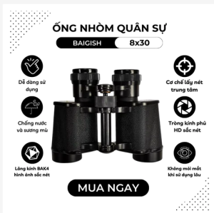 Ống Nhòm Baigish 8x30 Tầm Nhìn Xa 3000m Dùng Du Lịch Săn Ong Cực Tốt.