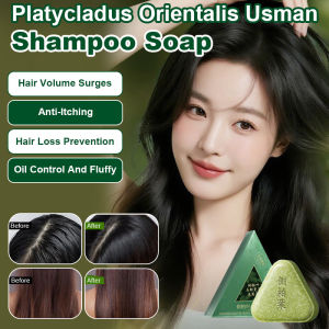 Natural Plant Ingredients Soap Shampoo Sensitive Skin Concentration Antidandruff Antiitching Hair Strengthening Hair Protection Usman Grass Shampoo Soap