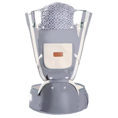 Nurtured Nest Baby Carrier with Removable Hip Seat and Sunscreen Cap 0-36 Months 100% Cotton Facing-in Position Multifunctional