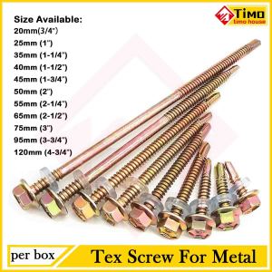(per box) Tex Screw for metal 11-1/2 2 2-1/2345inch Texscrew Text Screw for roofing