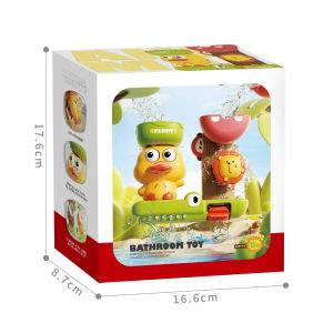 Baby bath toy suction cup spinning fun | Fun yellow duck waterwheel shower water play | Baby bathroom spinning toys | Suction cup fixation safe bath | Universal for boys and girls