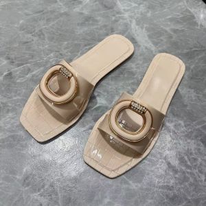 VEBLEN Sandal Flat Slides Wanita Cewek Perempuan Elegan Mewah Fashion Gaya Korea Style Kekinian