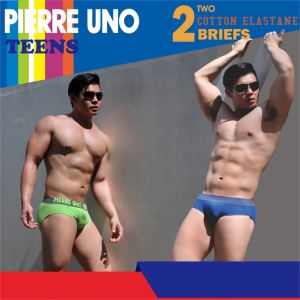 2 PCS x Pierre Uno Teens - Celana Dalam Remaja Laki-Laki / Anak / Pria / Seamless Briefs 02