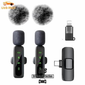 [UEB Mall] Mini Lapel Microphones with Noise Cancellation Clip-On Lapel Mic 2-in-1 Plug-Play Lapel Clip-On Mic for Video Recording Vlog
