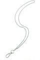 Lanyards for ID Badges Silver Chain Lanyard for Keys Stainless Steel Necklace ID Card Badge Holder. 