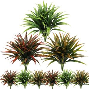 FLYING 42cm Artificial Orchid Leaves DIY Simulation Faux Plants Realistic Green Fake Spider Plant Garden Decor