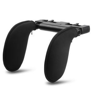 SAVVYSHELF with Side Pad Automobile Headrest 180° Adjustable Ergonomic Car Side Headrest Universal PU Leather Cervical Pillow Car