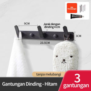 【COD】Gantungan Dinding Aluminium tebal dan anti air Serbaguna Multifungsi / Home Towel Hanger Bathroom Shelf class hook