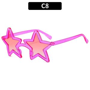SIERWU Shining Party Favors Summer Beach Star Shape Sunglasses Sun Glasses Sunglasses for Women Pentagram Glasses