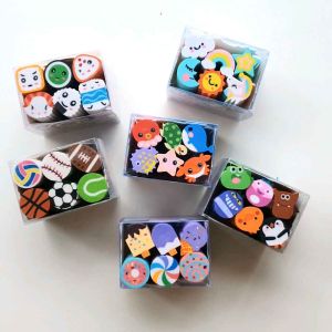 [SG seller] cute eraser set of 6. Sushi burger.