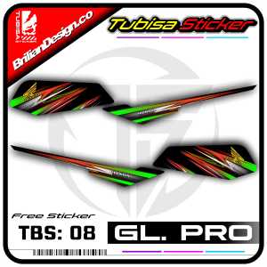 Sticker Striping Variasi Gl Pro/Max  - Stiker Sticker Variasi Striping Motor Gl Pro/Max. TBS.08
