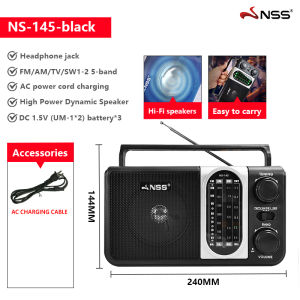 NSS Portable Solar Radio FM/AM/SW With 2 BAND Multimedia Speaker System