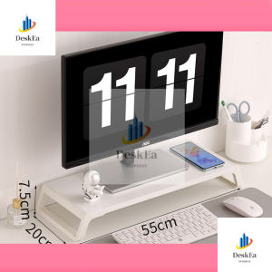 【SG Stock】Desktop Computer Monitor Riser Stand - Office Desk Screen Organizer & Storage Shelf with USB Expansion