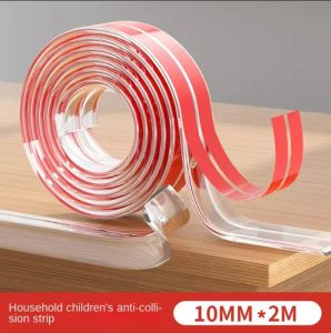 【Swan Home】2M Transparent Table Edge Guard Silicone Baby Protection Strip Tape Self Adhesive Collision Proof Safety Furniture Corner Protector