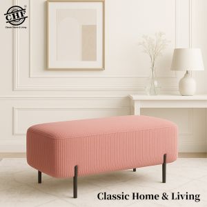 CHF MODWAY Upholstered Bench/Modern Minimalist Rectangular shape with rounded edges/Bangku ottoman