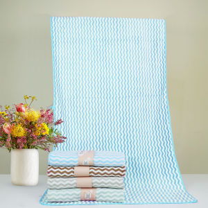 COD PartyHouse Handuk Mandi Dewasa Motif Strip/Handuk Mandi Dewasa Terbaik/Handuk Mandi Ukuran 70x140cm
