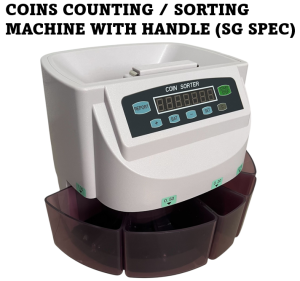 Singapore Coins Coin Sorter Machine with Handle for Coin Counting and Sorting / Coin Counter Machine / Coin Counting Machine